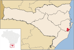 Location of Paulo Lopes in Santa Catarina state