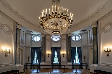 The Oval Ballroom (by C. G. Langhans) on the upper floor
