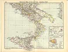 Cartographie des régions d'Auguste de l'Italie méridionale