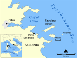 Location of Tavolara