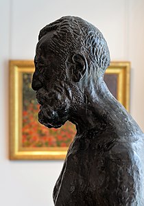 Antoine Bourdelle, Torse nu d'Anatole France, 1919, bronze.