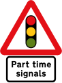 Part time traffic signals ahead