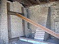 Detail showing the interior wall bracing needed to stabilize the structure of the officers' quarters.