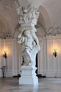 Atlantides in the upper Belvedere Palace, Vienna, by Johann Lukas von Hildebrandt (1721 – 1722)