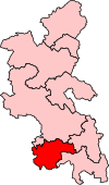 A medium-sized constituency in the south-west of the county.