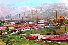 Panoramic view of the Ironworks [bs] (postcard; 1964)