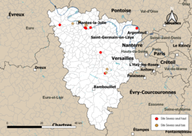 Carte des communes avec sites Seveso