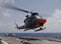 The AB-212ASW is the main embarked helicopter of the Peruvian Navy.