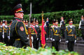 A soldier of the honor guard at the Tomb of the Unknown Soldier.