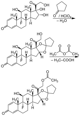 Synthese von Amcinonid