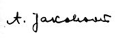 Signature de August Jakobson