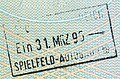 Pre-Schengen Autobahn border passport stamp