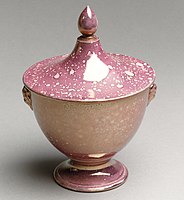 Sugar bowl from a coffee set, French faience from Sarreguemines, c. 1810