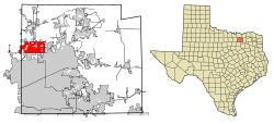 Location of Prosper in Collin County, Texas