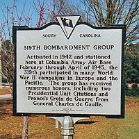 319th Bombardment Group historical marker