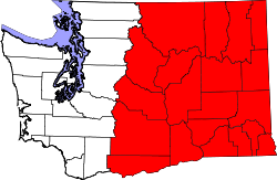 Location of Eastern Washington