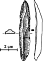 Dessin d'une pointe d'el-Wad.