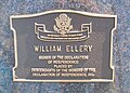 Grave plaque for William Ellery