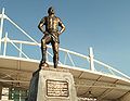 The statue of footballer Nilton Santos, situated outside the stadium, November 2009