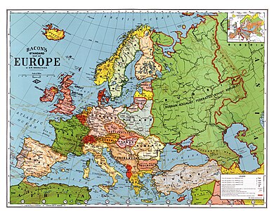 Map of Interwar Europe