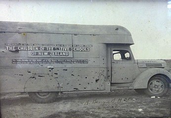 A canteen truck in New Zealand, circa 1946