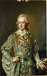 Hertig Fredrik Adolf iklädd furstlig dräkt vid Gustav III:s kröning den 29 maj 1772.