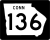 State Route 136 Connector marker
