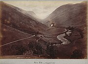 George Washington Wilson's August 1885 photograph of the Glen Tilt looking upstream toward Forest Lodge