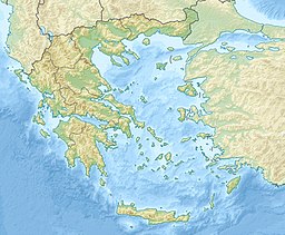 Location of the lagoon in Greece.