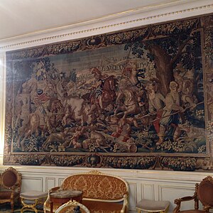 "The Hunt" Tapestry, Flemish, 17th century, in the Ambassador's office