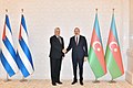 Diaz-Canel and President of Azerbaijan Ilham Aliyev, 24 October 2019