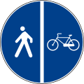 Segregated pedestrian and cycle path