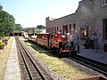 Kirklees Light Railway 2-6-2T No. 1 'Fox' at the head of a train at Clayton West.