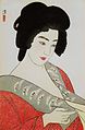 美女三態 「艶姿（芸者市丸）」1933年頃 木版･雲母