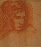 Male Study 26, charcoal on paper, 1920s, 14" x 16", Goriansky Family Collection