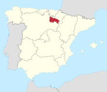 Map of Spain with the province of La Rioja highlighted