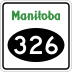 Provincial Road 326 marker