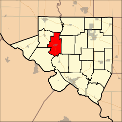 Location in Randolph County