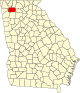 State map highlighting Gordon County