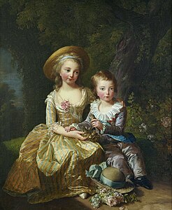 Madame Royale et son frère le dauphin Louis-Joseph, 1784, par Élisabeth Vigée Le Brun.