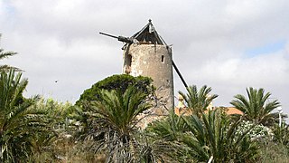 Molino ruinoso en Cabo de Palos.