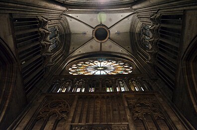 Interior of the narthex, looking up