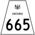 Highway 665 marker