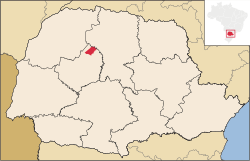 Municipal location within the State of Paraná