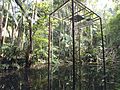 A seven-meter-high sculpture known as "O Descanso da Sala", located on trail A of Burle Marx Park.