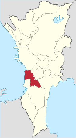 Map of Metro Manila with Pasay highlighted