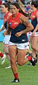 Richelle Cranston playing for Melbourne in 2017
