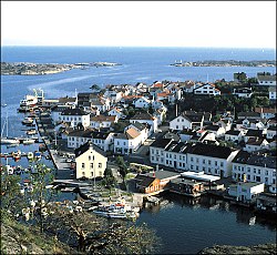 View of the town of Risør