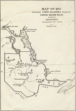 Map of the Red River Colony showing Cumberland House