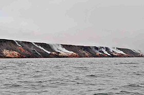 Les Smoking Hills sur la côte orientale du cap